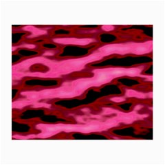 Pink  Waves Flow Series 3 Small Glasses Cloth by DimitriosArt