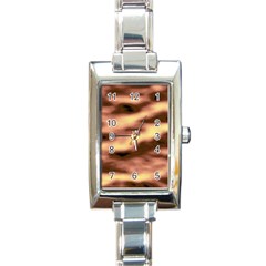 Gold Waves Flow Series 2 Rectangle Italian Charm Watch by DimitriosArt