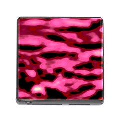 Pink  Waves Flow Series 9 Memory Card Reader (square 5 Slot) by DimitriosArt