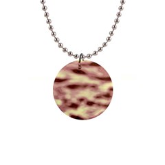 Pink  Waves Flow Series 10 1  Button Necklace by DimitriosArt