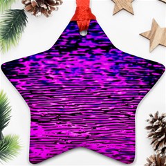 Magenta Waves Flow Series 1 Ornament (star) by DimitriosArt