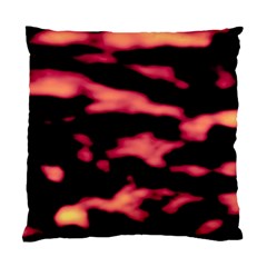 Red Waves Flow Series 5 Standard Cushion Case (two Sides) by DimitriosArt