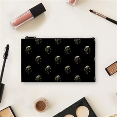 Creepy Head Sculpture With Respirator Motif Pattern Cosmetic Bag (small) by dflcprintsclothing