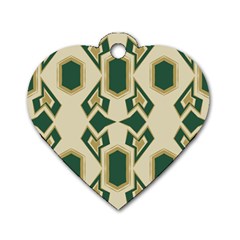 Abstract Pattern Geometric Backgrounds   Dog Tag Heart (two Sides) by Eskimos