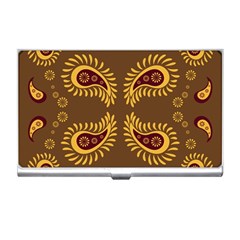 Floral Pattern Paisley Style Paisley Print  Doodle Background Business Card Holder by Eskimos