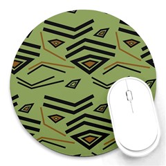 Abstract Pattern Geometric Backgrounds   Round Mousepads by Eskimos