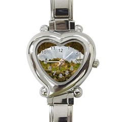 Ancient Mystras Landscape, Peloponnese, Greece Heart Italian Charm Watch by dflcprintsclothing