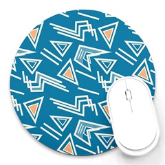 Abstract Pattern Geometric Backgrounds   Round Mousepads by Eskimos