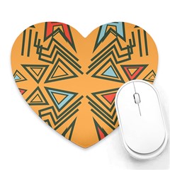 Abstract Pattern Geometric Backgrounds   Heart Mousepads by Eskimos