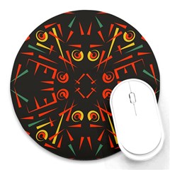 Abstract Pattern Geometric Backgrounds   Round Mousepads by Eskimos