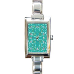 Abstract Pattern Geometric Backgrounds   Rectangle Italian Charm Watch by Eskimos