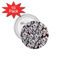 Demonic Skulls Pattern, Spooky Horror, Halloween Theme 1 75  Buttons (10 Pack) by Casemiro