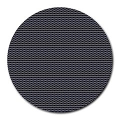 Chevron Colors Blanc/noir Round Mousepads