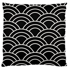 Black And White Pattern Large Cushion Case (one Side) by Valentinaart