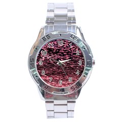 Pink  Waves Flow Series 11 Stainless Steel Analogue Watch