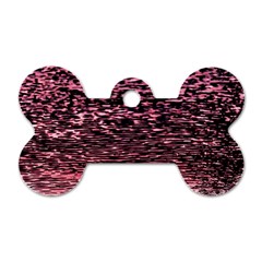 Pink  Waves Flow Series 11 Dog Tag Bone (two Sides)