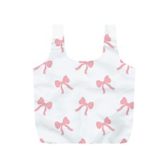 Pink Bow Pattern Full Print Recycle Bag (s) by Littlebird