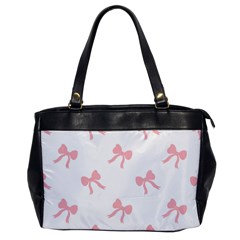 Pink Bow Pattern Oversize Office Handbag by Littlebird