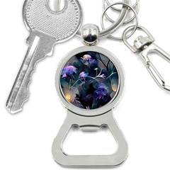 Dark Floral Bottle Opener Key Chain by Dazzleway