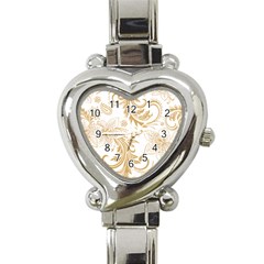 Flowers Shading Pattern Heart Italian Charm Watch by fashionpod