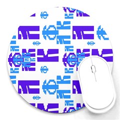 Abstract Pattern Geometric Backgrounds   Round Mousepads by Eskimos