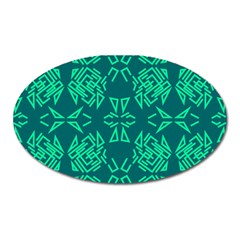 Abstract Pattern Geometric Backgrounds   Oval Magnet by Eskimos