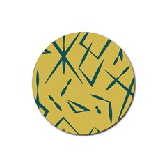 Abstract Pattern Geometric Backgrounds   Rubber Coaster (round) by Eskimos