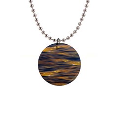 Sunset Waves Pattern Print 1  Button Necklace