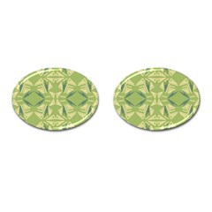 Abstract Pattern Geometric Backgrounds   Cufflinks (oval) by Eskimos