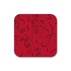 Abstract Pattern Geometric Backgrounds   Rubber Coaster (square) by Eskimos