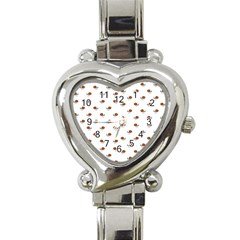 Funny Cartoon Sketchy Snail Drawing Pattern Heart Italian Charm Watch by dflcprintsclothing