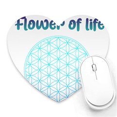 Flower Of Life  Heart Mousepads by tony4urban