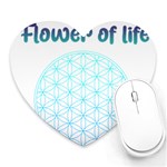 Flower Of Life  Heart Mousepads Front