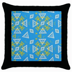 Abstract Pattern Geometric Backgrounds   Throw Pillow Case (black) by Eskimos