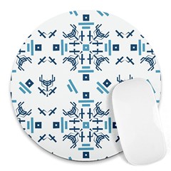 Abstract Pattern Geometric Backgrounds   Round Mousepads by Eskimos