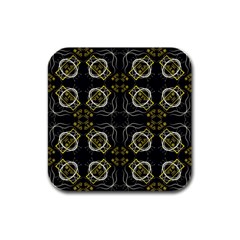 Abstract Pattern Geometric Backgrounds   Rubber Square Coaster (4 Pack) by Eskimos