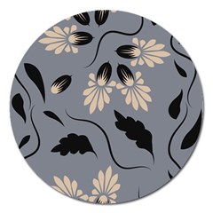 Folk Flowers Print Floral Pattern Ethnic Art Magnet 5  (round) by Eskimos