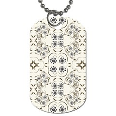 Folk Flowers Print Floral Pattern Ethnic Art Dog Tag (two Sides) by Eskimos