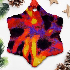 Requiem  Of The Lava  Stars Snowflake Ornament (two Sides) by DimitriosArt