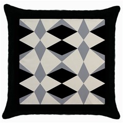 Abstract Pattern Geometric Backgrounds   Throw Pillow Case (black) by Eskimos