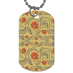 Folk Flowers Print Floral Pattern Ethnic Art Dog Tag (one Side) by Eskimos