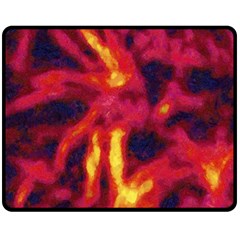 Requiem  Of The Glowing  Stars Double Sided Fleece Blanket (medium)  by DimitriosArt