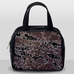 Brown And Black Abstract Vivid Texture Classic Handbag (one Side) by dflcprintsclothing