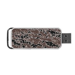 Brown And Black Abstract Vivid Texture Portable Usb Flash (two Sides) by dflcprintsclothing