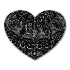 Charcoal Mandala Heart Mousepads by MRNStudios