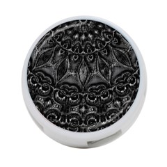 Charcoal Mandala 4-port Usb Hub (one Side) by MRNStudios