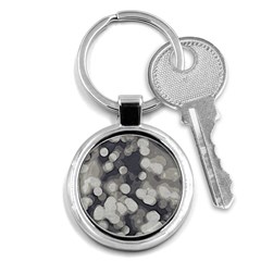 Gray Circles Of Light Key Chain (round) by DimitriosArt