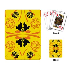 Floral Folk Damask Pattern Fantasy Flowers  Playing Cards Single Design (rectangle) by Eskimos