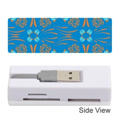 Floral Folk Damask Pattern Fantasy Flowers  Memory Card Reader (stick)