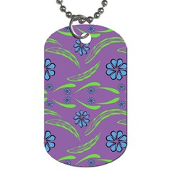 Folk Flowers Print Floral Pattern Ethnic Art Dog Tag (one Side) by Eskimos